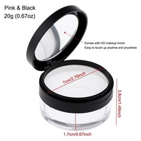 Tomedeks 2 pièces pot maquillage,houpette maquillage,houpette maquillage poudre libre,powder puff,Beau et pratique, petit et 