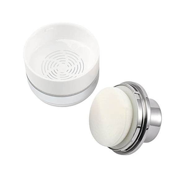 Lurrose contenant de poudre portable titulaire cosmétique maquillage cas de poudre en vrac titulaire avec houppette 15g