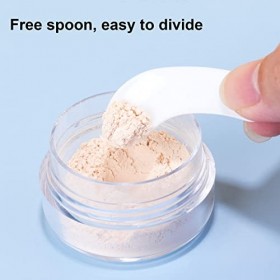 Poudre Libre, étui à Poudre Portable avec Bouffée Déponge de Champignon, Mini Boîte de Poudre Libre Rechargeable Vide pour F