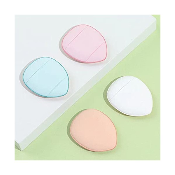 12 Pièces Doigt Poudre Poudre Maquillage Mini Houppette Doigt Maquillage Bouffée de Doigt,Mini Houppette de Maquillage pour F