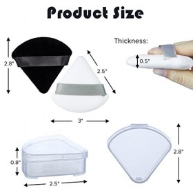 12 Pièces houpette maquillage triangle, Houpettes Portatives en Éponge Douce Pour le Visage, Houpette en Velours Triangulaire