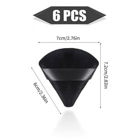 KINBOM 6pcs Bouffée de Maquillage Bouffées de Poudre Triangle Bouffée de Visage de Poudre 7cm Maquillage Poudre Poudre Triang