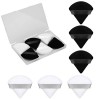 KINBOM 6 Pièces 7 cm/2,76 pouces Bouffée de Visage Bouffées de Coton avec Sangle Houppette Bouffée de Maquillage Triangle App