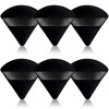 Yatinkim Lot de 6 houppettes de maquillage noires douces en forme déponge triangulaire en velours avec boîte de rangement po