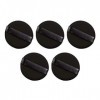 Lurrose Houppette de Poudre Douce Ronde Noire Accessoire pour Cosmétique Maquillage 5PCS