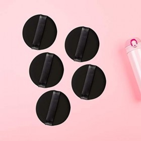Lurrose Houppette de Poudre Douce Ronde Noire Accessoire pour Cosmétique Maquillage 5PCS