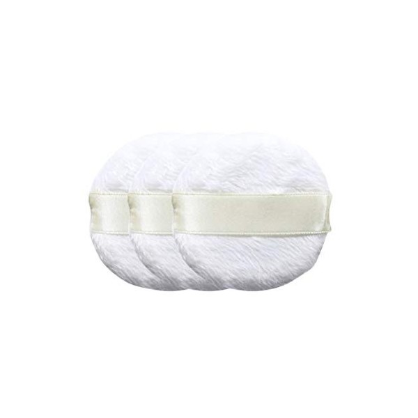 Lurrose Doux Peluche Houppettes à Poudre avec Ruban pour Poudre de Corps et Visage - 3PCS