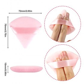 SAVITA 6pcs 7cm Bouffée de Maquillage, Bouffées de Poudre Triangle Éponge à Poudre  Éponge Poudre Libre Fond De Teint Cosméti