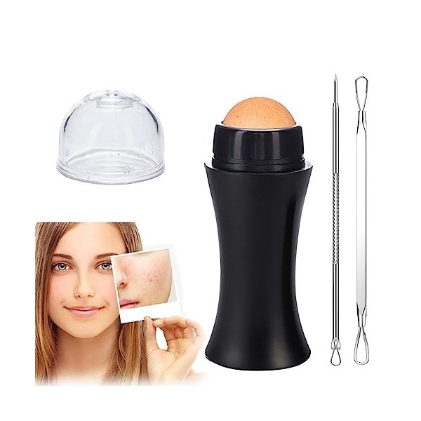 1 Pièces Rouleau Absorbant LHuile,pour le nettoyage du visage pour les peaux grasses Réutilisable Outil de soin de la peau d