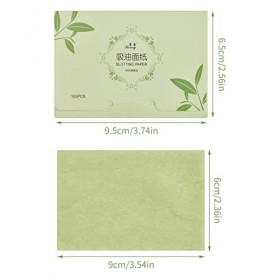 Vesaneae 400pcs Papier Absorbant Visage, Papier Matifiante Visage, Papier Buvard dhuile, Papier Buvard Pour Le Visage, Natur