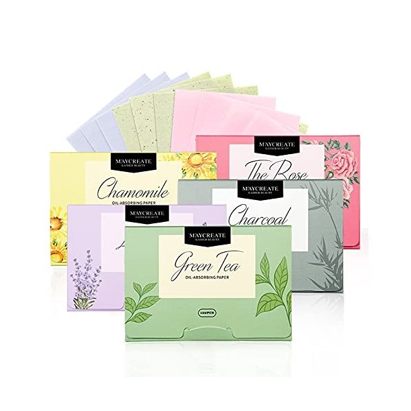 Feuilles Papier Absorbant lHuile de Visage 500 Pièces Papier de Contrôle dhuile Prévenir lacné, Utilisé pour Les Soins de 