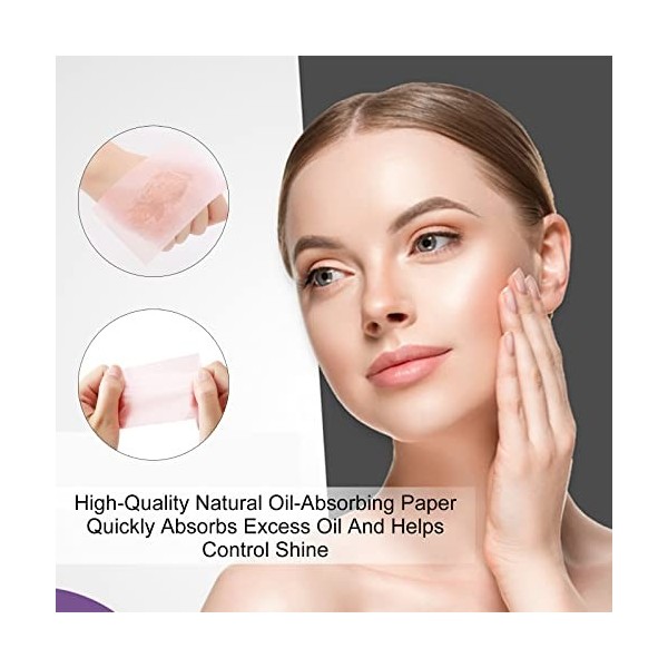 Feuilles Papier Absorbant Lhuile De Visage, Papier Absorbant Visage, 400 Pcs Papier Matifiante Visage, Papier De Contrôle D