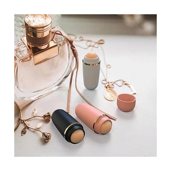Oil-Absorbing Roller,Volcanic Roller,Rouleau Absorbant Visage,Volcanique Absorbante et Matifiante pour le Visage,Nettoyage du