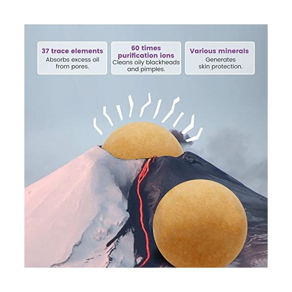Oil-Absorbing Roller, Pierre Volcanique Absorbante et Matifiante LHuile Rouleau dabsorption Faciale Volcano plus 2 Acné Aig