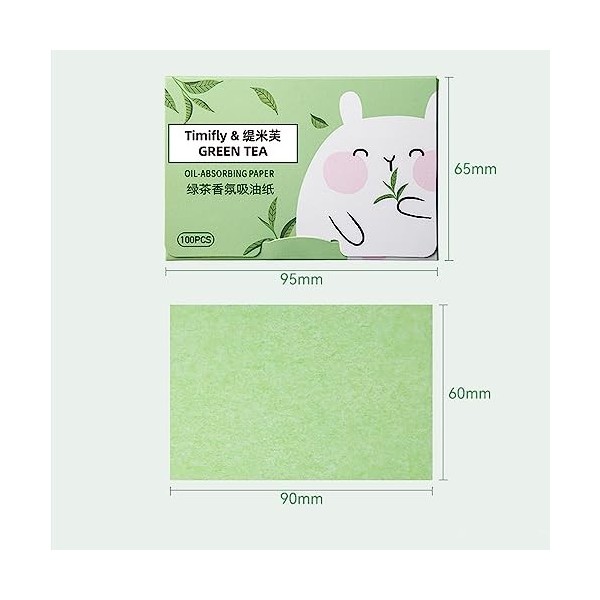 4 pièces de papier buvard pour le visage, 400 PCS Papier buvard Pour les soins de la peau grasse, Papier buvard, Feuilles nat