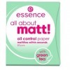 Essence all about matt! oil control paper, papier poudre, transparent, absorbant brillant, mat, sans nanoparticules, sans par