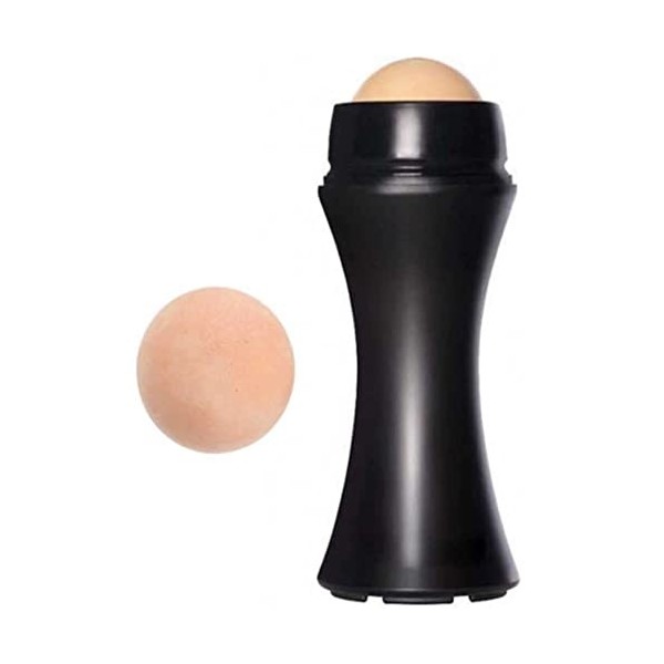 Rouleau volcanique absorbant lhuile, rouleau de contrôle de la peau grasse réutilisable, portable, résultats instantanés, él