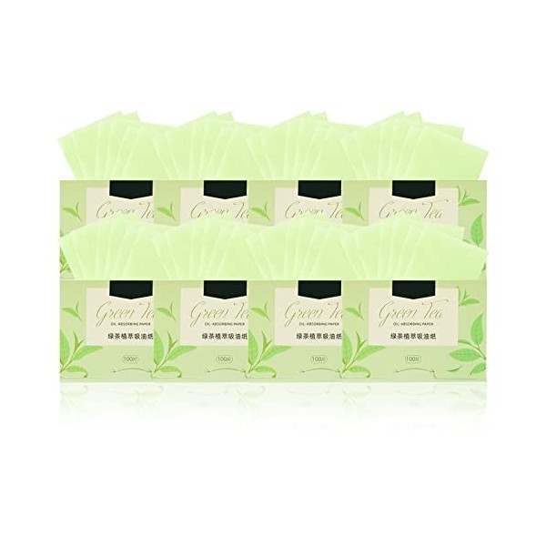 TSHAOUN 800 Pièces Papier Buvard Pour Le Visage, Papier Buvard dhuile, Papier Matifiante Visage, Papier Buvard Encre, pour A