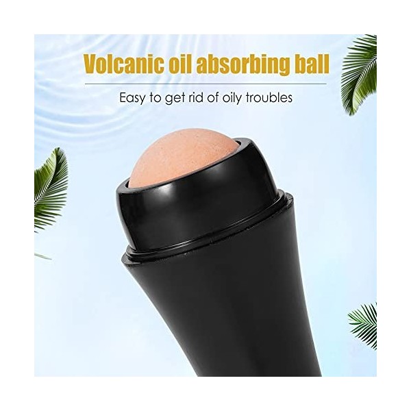 Oil-Absorbing Roller, Rouleau Absorbant Visage, Absorbing RollerMasseur, Facial Volcanique 100% Nature, Outil De Soin Du Visa