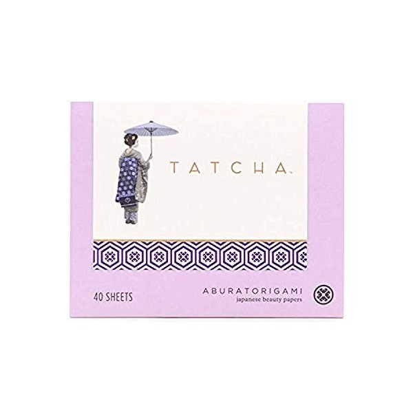 Tatcha Aburatorigami Lot de 40 feuilles dabaca 100 % naturelles et flocons dor absorbent lexcès dhuile