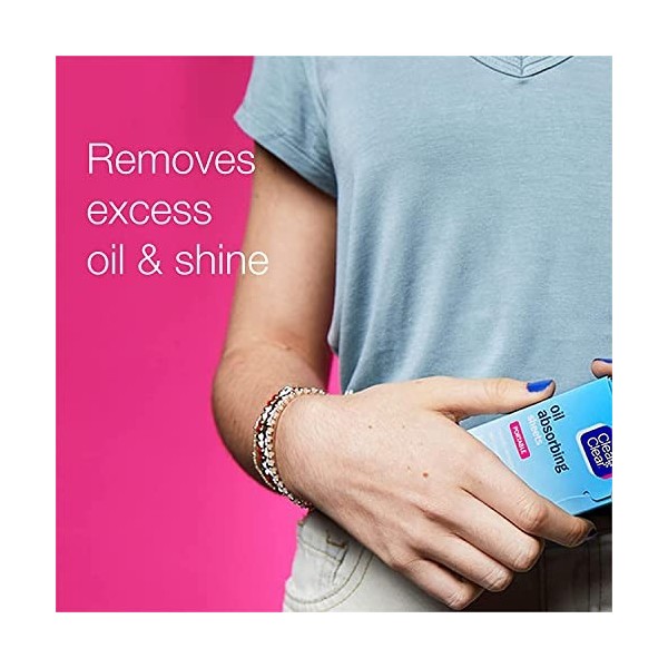 AECBUY 4 Package Clean and Clear Oil Control Film Blotting Paper, Portable Clear Oil Absorbing Sheets for Oily Skin Care, Fac