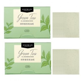 Paquet de 200 Papier Buvard dHuile Naturelle pour Absorber lExcès dHuile du Visage - Papiers Faciaux Absorbants et Rafraîc