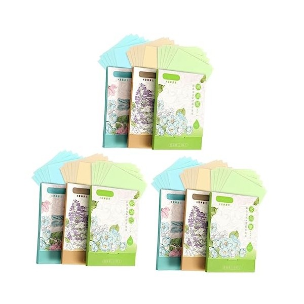 FRCOLOR 1200 Pièces Papier Buvard DHuile Pour Le Visage Lingettes Nettoyantes Lingettes Naturelles Papier Buvard Maquillage