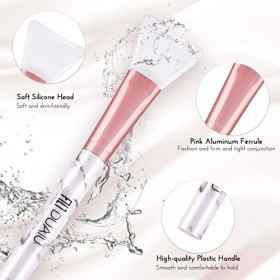 Pinceau Masque Visage, DUAIU 2 Pièces Pinceaux Masque, Pinceau Applicateur Masque Avec Pointe en Silicone Souple, Couvre Parf