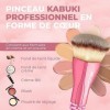 Pinceau Fond De Teint Fluide Contouring - Pinceau Maquillage Kabuki Pour Visage - Parfait Pour Creme Liquide, Poudre, Blush, 