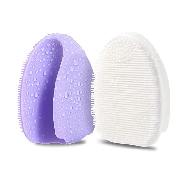 HieerBus Brosse de nettoyage visage en silicone , douce brosse manuelle nettoyante pour le nettoyage du visage pour exfoliati