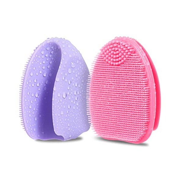 HieerBus Brosse de nettoyage visage en silicone , douce brosse manuelle nettoyante pour le nettoyage du visage pour exfoliati