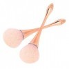 2 Pièces Pinceau de maquillage poudre libre, Pinceau Poudre Grand, Pinceau Fond de Teint Professionnel pour Maquillage du Vis