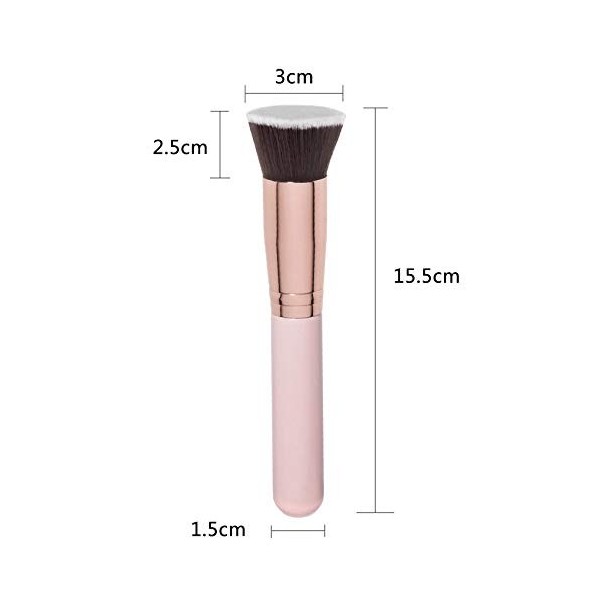 JeoPoom Pinceau Fond de Teint, Pinceau de Maquillage, Pinceau Contouring, Peut être Utilisé Sur Les Joues, Le Nez, Le Menton,