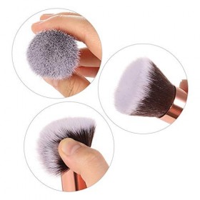 2 Pièces Pinceaux plat professionnel pour le visage Pinceau premium multifonctionnelle Fond de teint liquide Crème Poudre Kab