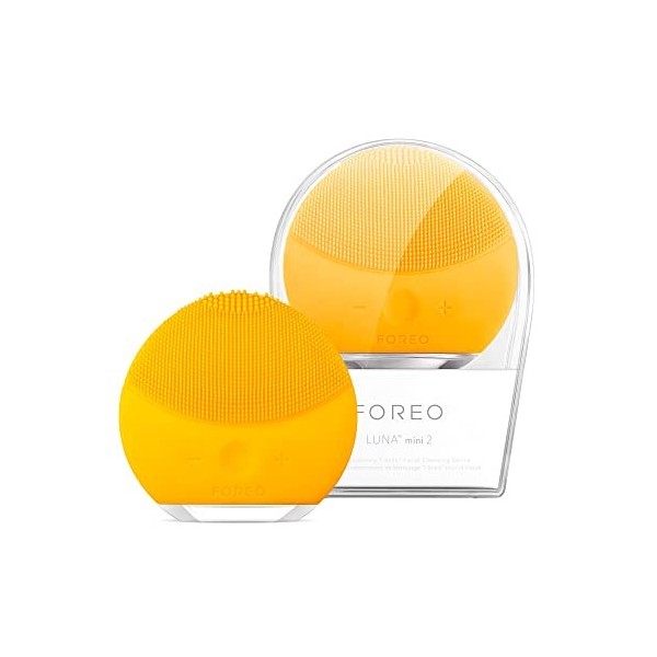 FOREO LUNA mini 2 Brosse nettoyante visage, Accessoires de voyage, Massage faciale électrique, Soins ultra-hygiéniques tous t