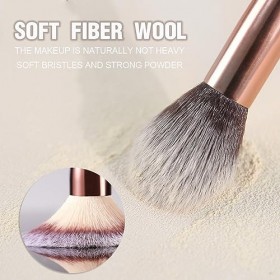 LYQNIHOB Pinceau Maquillage Visage Double Extrémité - Fond de Teint, Poudre, Blush, Contour - Brosse Professionnelle pour un 