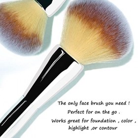 Daubigny Foundation Brush Makeup Large Powder Brush Face Brush for Stippling Liquid Cream Powder Foundation Blending Buffing