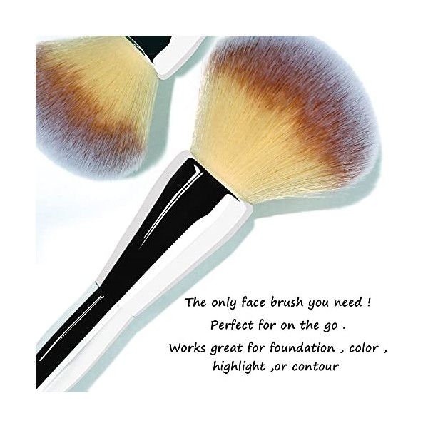 Daubigny Foundation Brush Makeup Large Powder Brush Face Brush for Stippling Liquid Cream Powder Foundation Blending Buffing