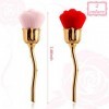 Tessco Lot de 2 pinceaux de maquillage en forme de fleur de rose extra large pour le visage et la poudre, fond de teint, pinc