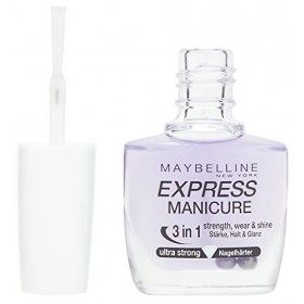 Maybelline New York Maquillage Nail Polish Vernis à ongles Express Manicure Ultra Strong 3&nbsp;en 1/naglh ärter pour gestärkte, g