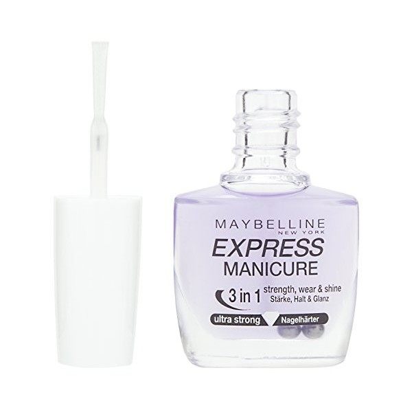 Maybelline New York Maquillage Nail Polish Vernis à ongles Express Manicure Ultra Strong 3 en 1/naglh ärter pour gestärkte, g