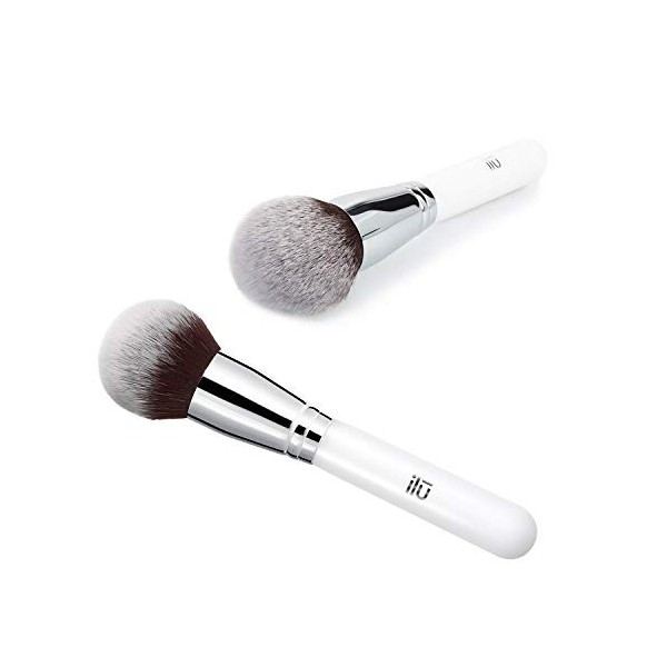 T4B Ilu 209 Pinceau à Maquillage Ronde Professionnel Kabuki pour Poudres, Poils Synthétiques Durables de Haute Qualité Design