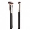 TingDongWei 2pcs Pinceau de Maquillage, Pinceau Fond de Teint, Pinceau Anticernes, Pinceaux Maquillage avec Fibre Synthétique