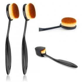 RUCUDIM Pinceau de maquillage, pinceau de maquillage liquide, pinceau de fond de teint, pinceau de contouring, pinceau ovale 