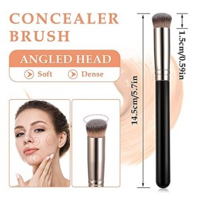 Deror Pinceau anti-cernes, pinceau anti-cernes de maquillage taches de couleur couvrant les cheveux doux pinceau cosmétique o