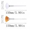 Pinceaux de Masque, 2 Pcs Brosses en Eventail, Brosses Faciale Douces, Applicateur Facial, pour Appliquer un Masque Facial, M