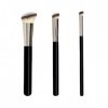 3PCS Pinceaux Maquillage Pinceau Fond de Teint Pinceau Correcteur avec Fibre Synthétique Souple pour Anticernes Fond de Teint