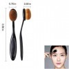 Oyfel Pinceau Maquillage Brosse Ovale Professionnel Synthétiques pour Ombre à Paupière Blush Fondation Highlighter Poudre Fon