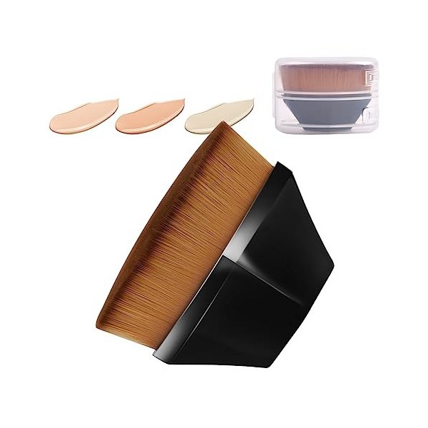 AUAUY 1 PCS Pinceau Fond de Teint, Foundation Brush, Pinceaux Maquillage Avec Boîte de Rangement Super Soft Pinceau pour Méla