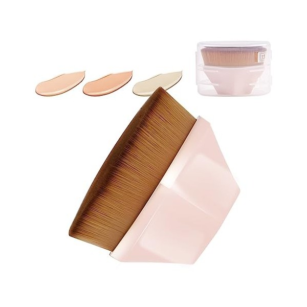 AUAUY 1 PCS Pinceau Fond de Teint, Foundation Brush, Pinceaux Maquillage Avec Boîte de Rangement Super Soft Pinceau pour Méla